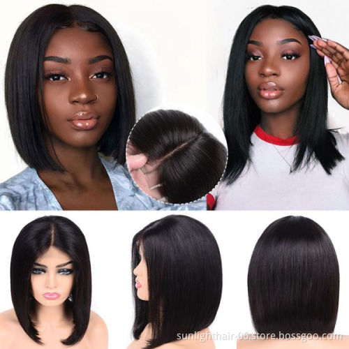 Dorpshipping Straight Bob Wig short bob 100% Human Wigs wig human hair wavy 13x4  lace frontal BOB